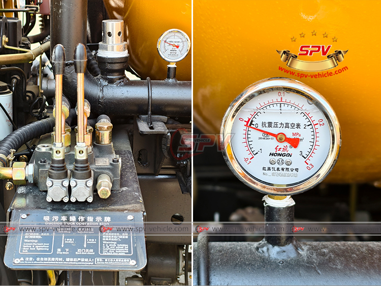 Vacuum Gauge for 5,000 Litres Sewage Truck